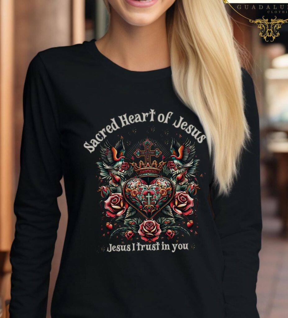 Vintage Style Jesus Sacred Heart Tee – Unisex Christ Tshirt Catholic Gift Devotional Apparel Vintage Style Jesus Sacred Heart Tee – Unisex Christ Tshirt Catholic Gift Devotional Apparel