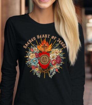 Vintage Sacred Heart of Jesus Gifts - Sentimental & Marian Devotion - Church Classic T-Shirt