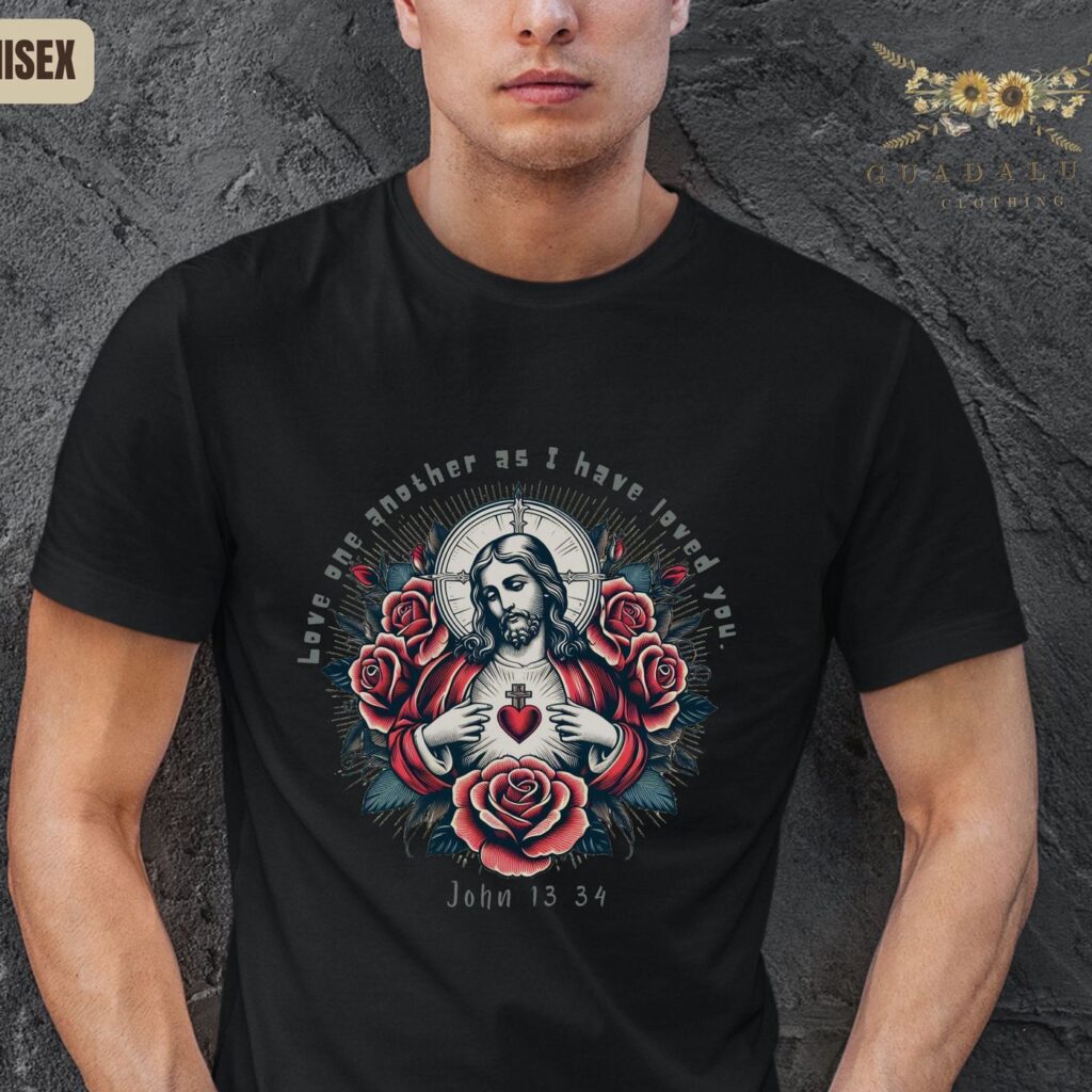 Vintage Sacred Heart of Jesus T-shirts: Catholic Christian Clothing for Faithful – Unique Gifts & Church Wear Vintage Sacred Heart of Jesus T-shirts: Catholic Christian Clothing for Faithful – Unique Gifts & Church Wear