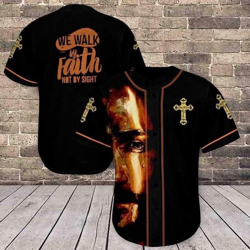 We Walk By Faith Jesus Baseball Tee Jersey Shirt Printed 3D – Gift Men Women We Walk By Faith Jesus Baseball Tee Jersey Shirt Printed 3D – Gift Men Women