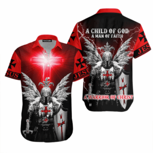 Faithful Warrior Hawaiian Shirt for Men & Women - Child of God Man of Faith Savior Knight Christian - WT6811