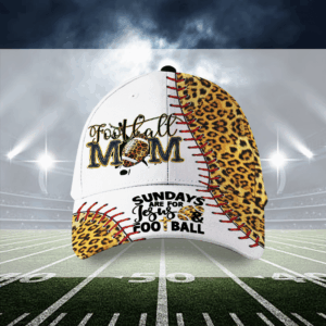 Sundays Are For Jesus And Football Mom Leopard Hat Classic Cap KCJ103110Pb