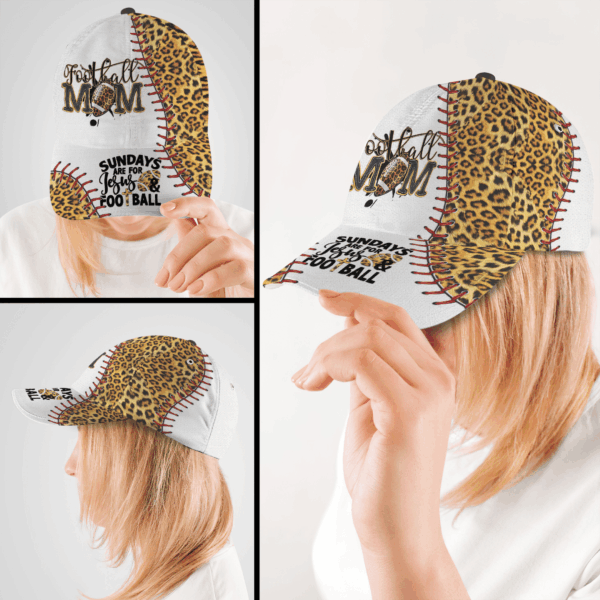 Sundays Are For Jesus And Football Mom Leopard Hat Classic Cap KCJ103110Pb