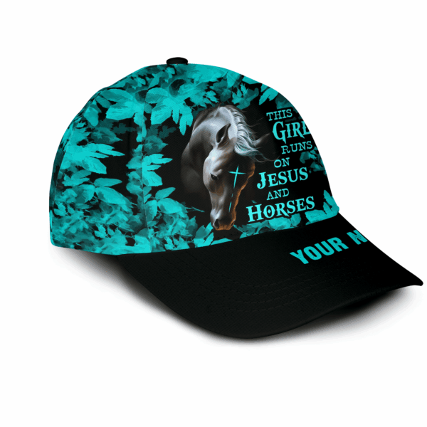 This Girl Runs On Jesus and Horses PERSONALIZED Hat Classic Cap MHCC21030103
