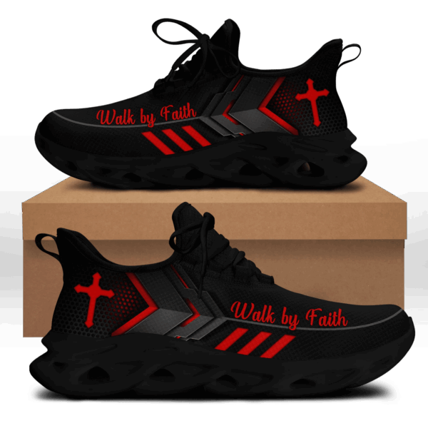 Jesus Walk By Faith Yezy Running Sneakers Gift for Men Women