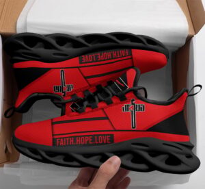 Jesus Faith Hope Love Yezy Running Sneakers Gift for Men Women
