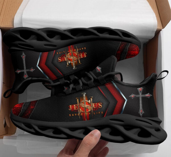 Jesus Saved My Life Yezy Running Sneakers Gift for Men Women