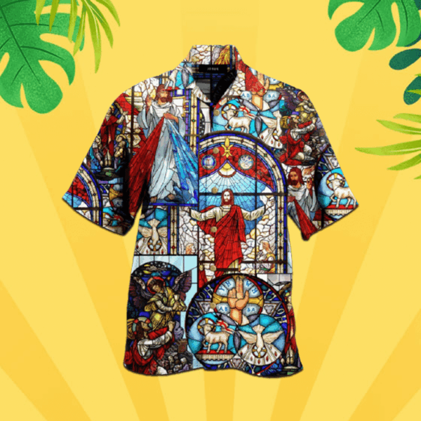 Jesus Is My King Hawaiian Aloha Shirt #H – Unisex Patterned Design