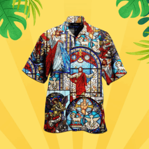 Jesus Is My King Hawaiian Aloha Shirt #H - Unisex Patterned Design