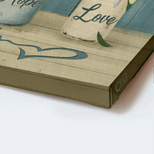 Christian Home Decor Gift - Jesus Landscape & White Lily Blue Butterfly Poster - Faith Hope Love 1