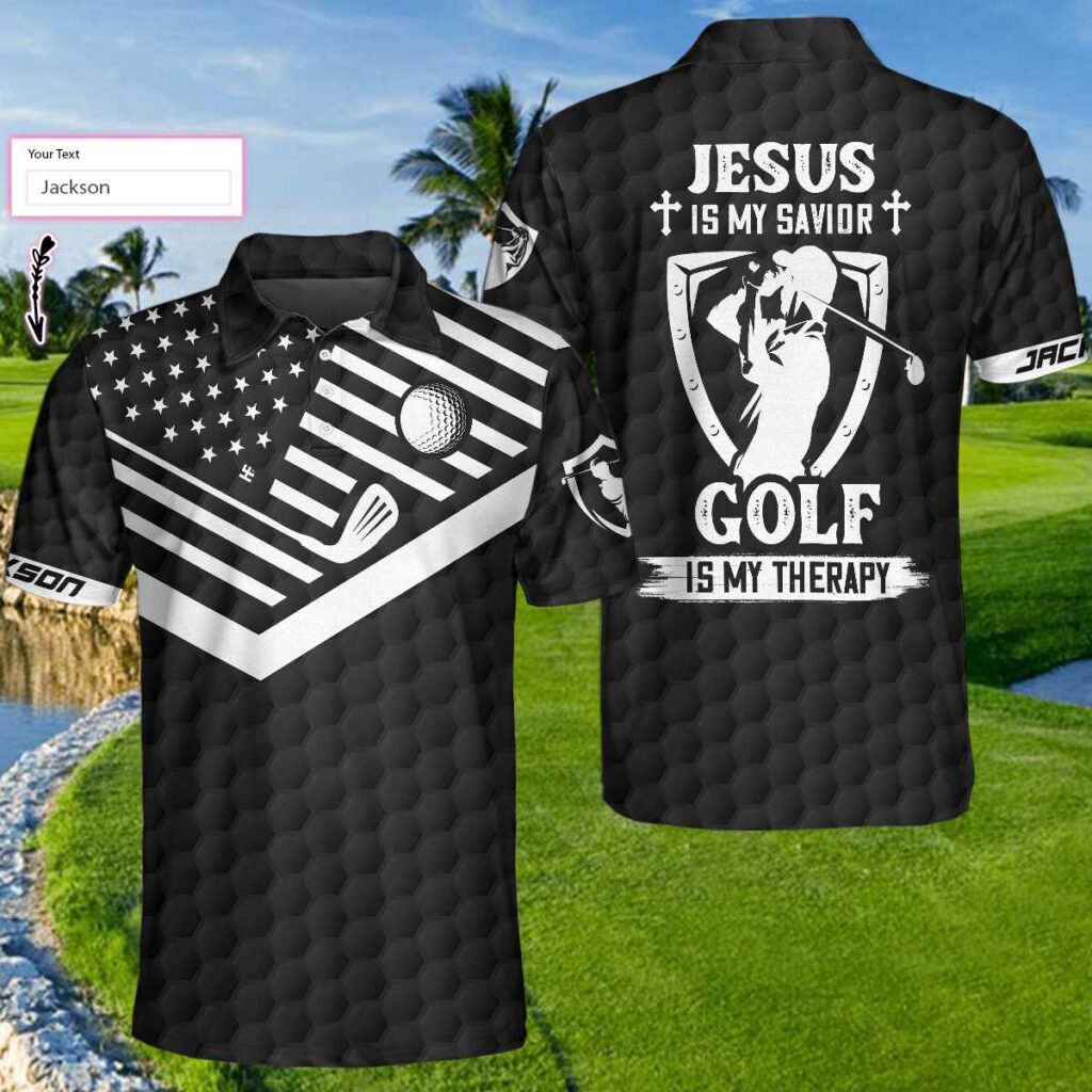Custom Jesus Savior Men s Polo Shirt American Flag Golf Tee Custom Jesus Savior Men s Polo Shirt American Flag Golf Tee