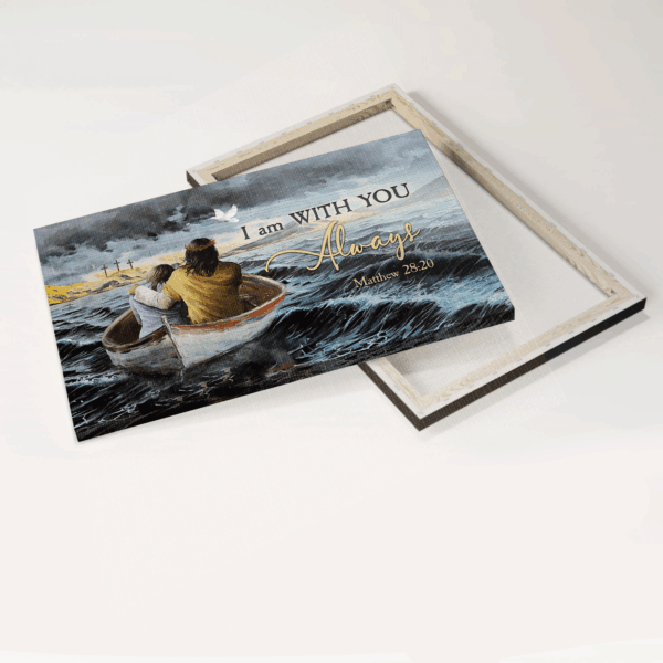 Stunning Jesus Landscape Poster Home Decor – Gift for Christian – Walking With Jesus – I Am With You Always