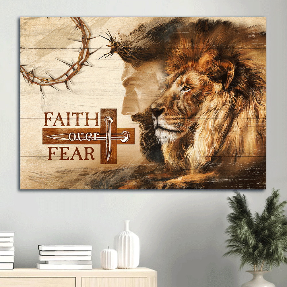 Jesus Landscape Poster: Lion of Judah Poster Home Decor Gift for Christian Home Decor & Wall Art Jesus Landscape Poster: Lion of Judah Poster Home Decor Gift for Christian Home Decor & Wall Art