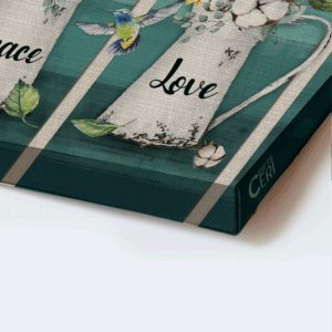 Christian Home Decor Gift Set - Jesus Landscape Sunflower Vase Hummingbird Poster - Live By Faith Grown In Grace - Perfect Gift for Christians 1