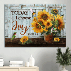 Christian Home Decor Gift: Jesus & Sunflower Landscape Poster - Joyful Wall Art