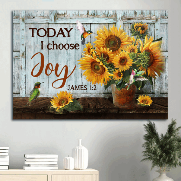 Christian Home Decor Gift: Jesus & Sunflower Landscape Poster – Joyful Wall Art