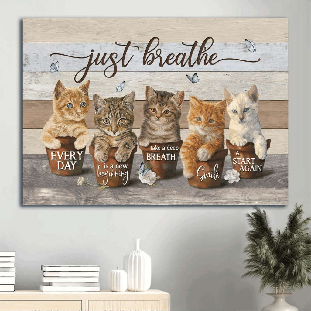 Jesus Landscape Poster Home Decor Gift – Christian Artwork with Cat Rose Butterfly – Just Breathe Inspirational Decor Jesus Landscape Poster Home Decor Gift – Christian Artwork with Cat Rose Butterfly – Just Breathe Inspirational Decor