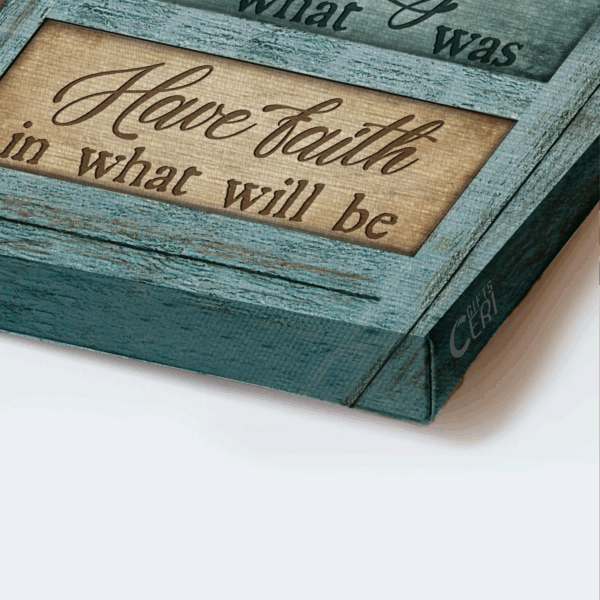 Christian Home Decor Gift: Jesus Landscape & Maine Coon Cat Poster with Butterfly Drawing – Have Faith in What Will Be