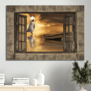 Jesus Walks on Water Landscape Poster - Halo Infinite Home Decor Gift for Christian - Wall Art Prints