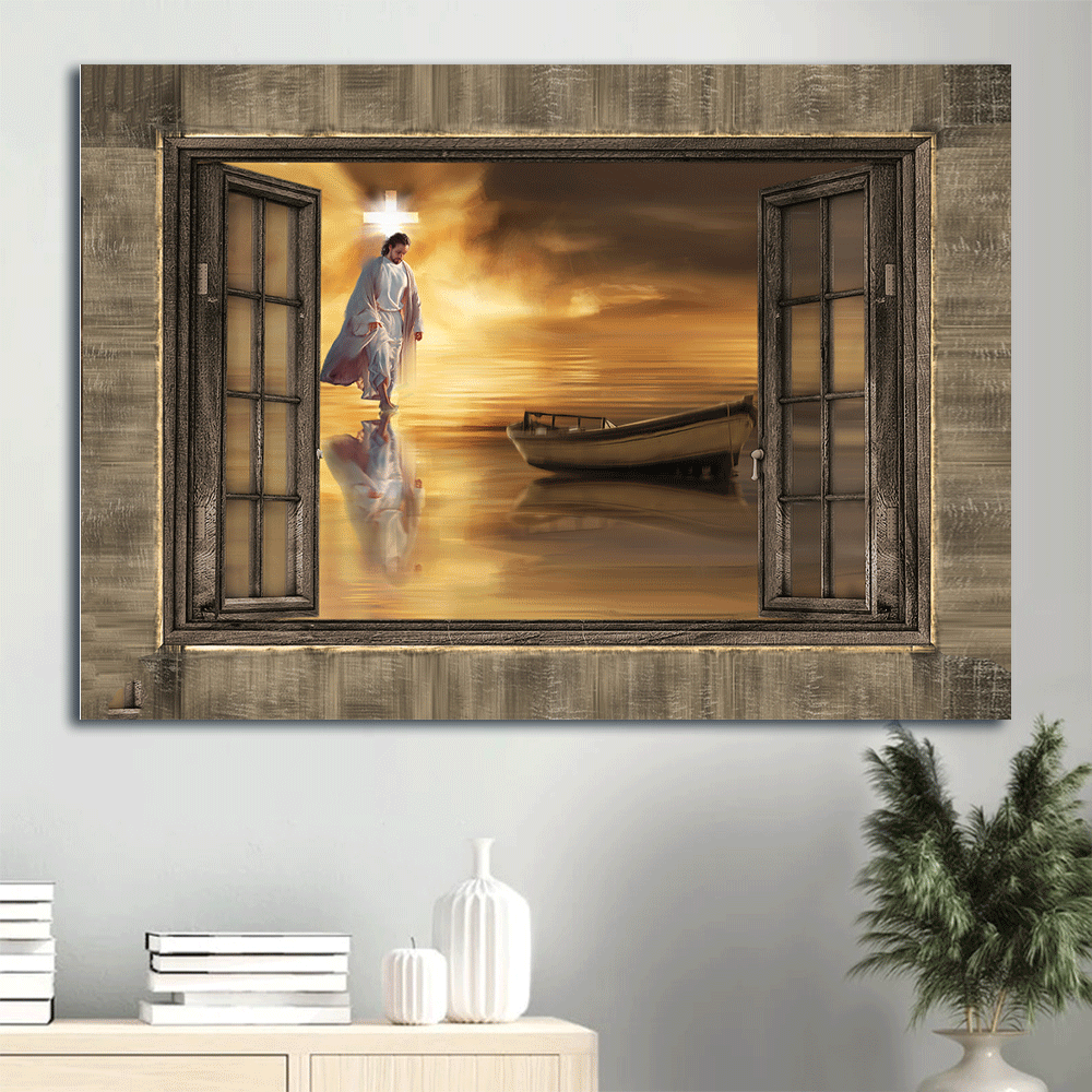 Jesus Walks on Water Landscape Poster – Halo Infinite Home Decor Gift for Christian – Wall Art Prints Jesus Walks on Water Landscape Poster – Halo Infinite Home Decor Gift for Christian – Wall Art Prints