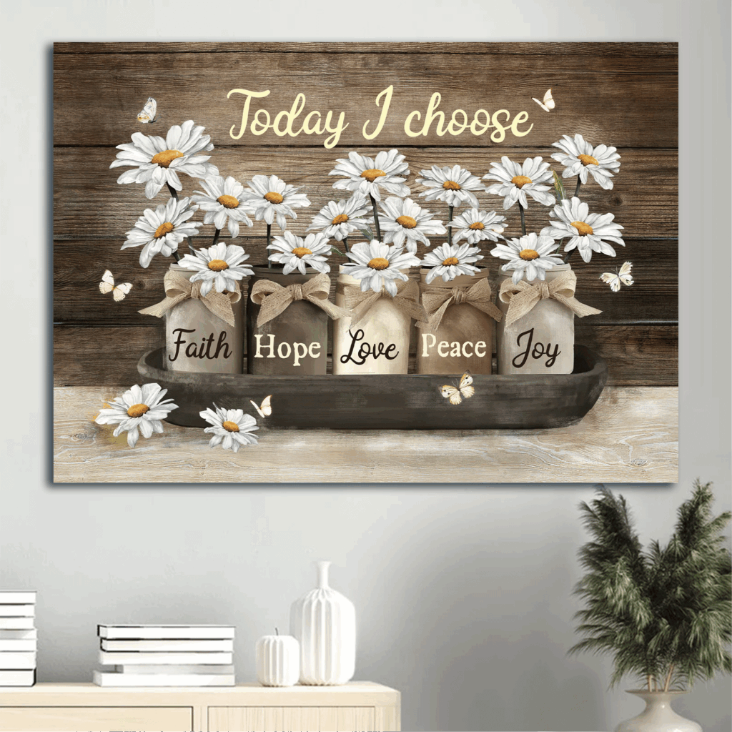 Jesus Landscape Poster Home Decor Gift – Daisy & White Butterfly – Christian God Says You Are Jesus Landscape Poster Home Decor Gift – Daisy & White Butterfly – Christian God Says You Are