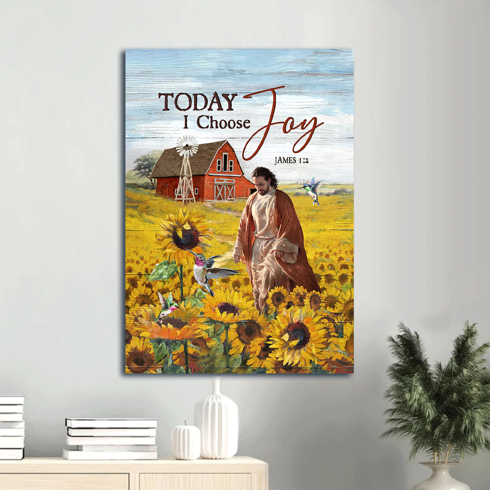 Jesus Portrait Poster Home Decor Gift: Sunflower Field & Hummingbird Poster Home Decor Gift – Christian Wall Art with Today I Choose Joy – Gift for Christians Jesus Portrait Poster Home Decor Gift: Sunflower Field & Hummingbird Poster Home Decor Gift – Christian Wall Art with Today I Choose Joy – Gift for Christians