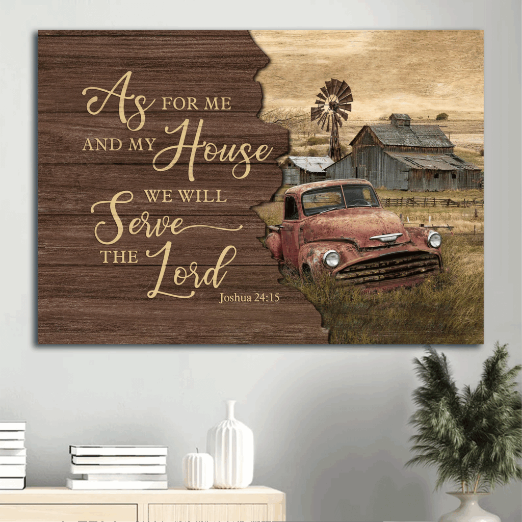 Vintage Jesus and Farm Landscape Poster – Christian Home Decor Gift with Scripture Vintage Jesus and Farm Landscape Poster – Christian Home Decor Gift with Scripture