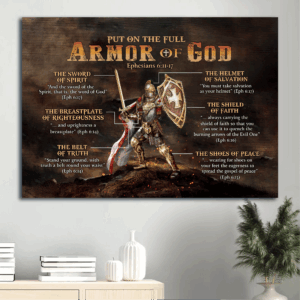 Jesus Landscape Warrior Of God Poster - Christian Home Decor Gift - Full Armor Of God Wall Art