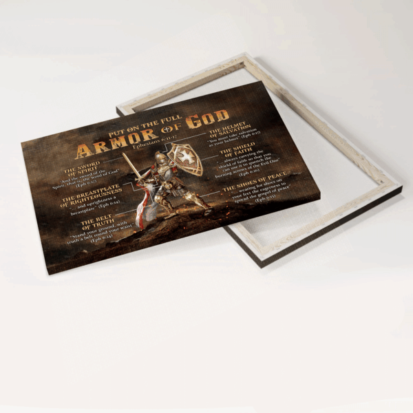 Jesus Landscape Warrior Of God Poster – Christian Home Decor Gift – Full Armor Of God Wall Art