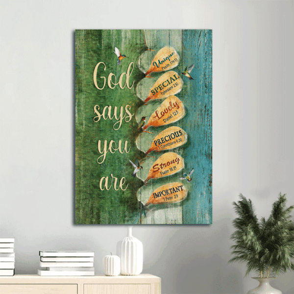 Jesus Portrait Poster: Hummingbirds & Cactus God  Poster Home Decor Gift Gift for Christian Home Decor