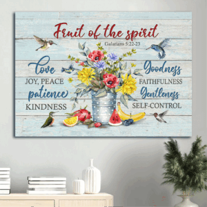 Christian Home Decor Gift: Jesus Hummingbird & Fruit of the Spirit Landscape Posters