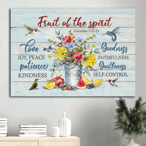 Christian Home Decor Gift: Jesus Hummingbird & Fruit of the Spirit Landscape Posters