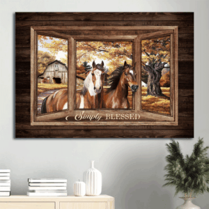 Jesus Landscape Poster Home Decor Gift - Dream Horse Autumn Forest Sunny Day  Poster Home Decor Gift - Simply Blessed Christian Gift