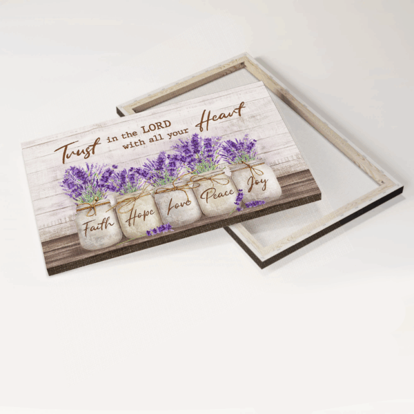Jesus Landscape Poster: Dried Lavender  Poster Home Decor Gift Home Decor – Christian Gift for Trusting in the Lord