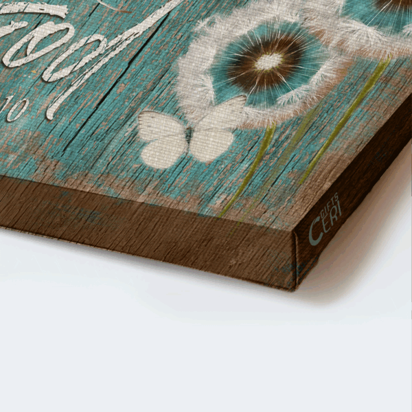 Christian Home Decor Gift: Jesus Landscape Poster with Dandelion and Butterflies  Poster Home Decor Gift