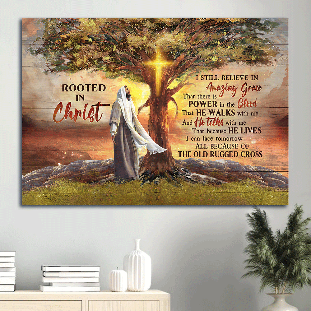 Jesus Landscape Poster – Magic Tree Religious Song Bible Verse – Inspirational Gift for Christian Home Decor Jesus Landscape Poster – Magic Tree Religious Song Bible Verse – Inspirational Gift for Christian Home Decor