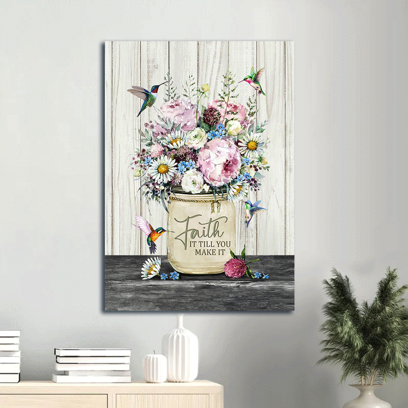 Abstract Jesus Portrait Poster: Colorful Flower & Hummingbird Home Decor Gift for Christian Faith Abstract Jesus Portrait Poster: Colorful Flower & Hummingbird Home Decor Gift for Christian Faith