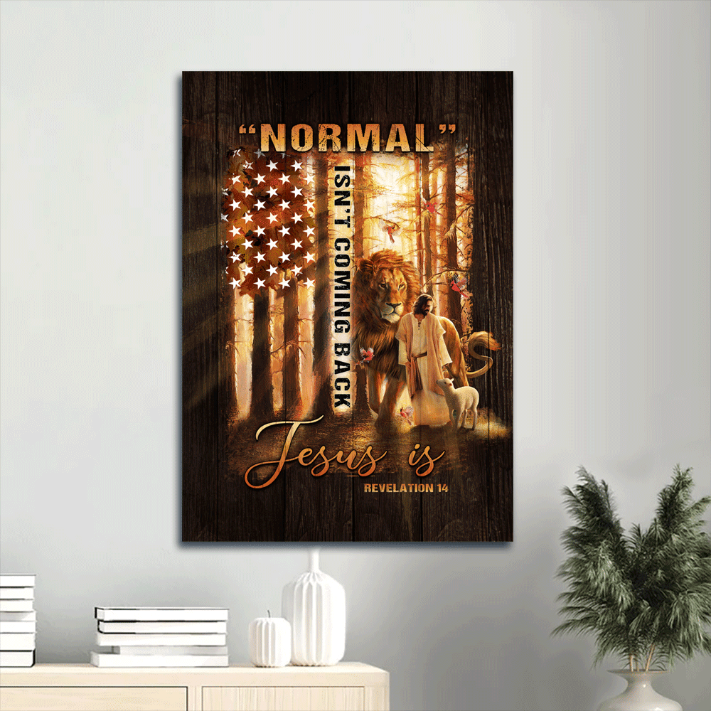 Jesus Portrait Poster: Amazing Forest Lion Painting Home Decor Gift for Christian Jesus Portrait Poster: Amazing Forest Lion Painting Home Decor Gift for Christian