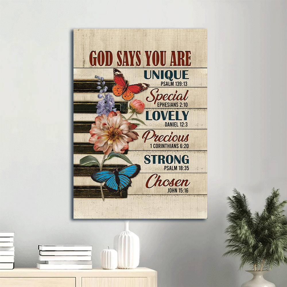 Jesus Portrait Poster Home Decor Gift – Piano Keys Butterfly Bible Verse Flowers – Christian Home Decor Gift – God Says You Are Jesus Portrait Poster Home Decor Gift – Piano Keys Butterfly Bible Verse Flowers – Christian Home Decor Gift – God Says You Are