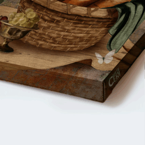 Christian Jesus Landscape Poster Home Decor Gift - Baguette Painting Grapes Drawing Religious Text - Bless The Food 1