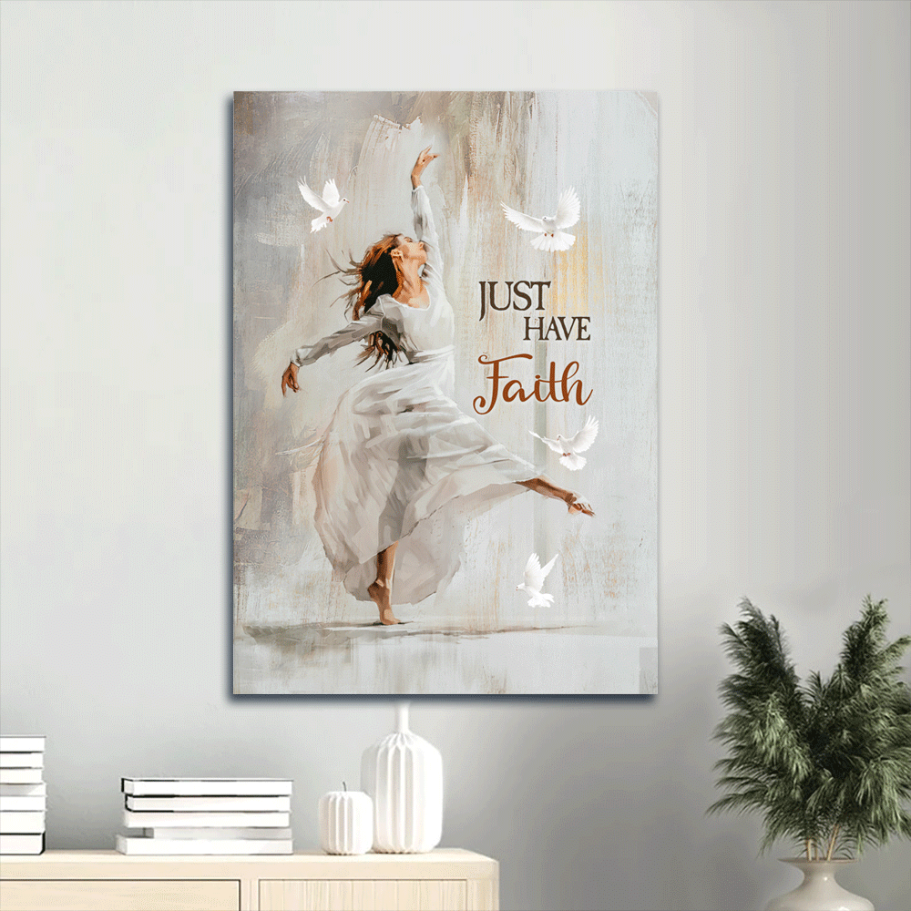 Contemporary Jesus Portrait Poster: Beautiful Girl Flying Dove Poster Home Decor Gift for Christian Home Decor – Faithful Gift & Wall Art Contemporary Jesus Portrait Poster: Beautiful Girl Flying Dove Poster Home Decor Gift for Christian Home Decor – Faithful Gift & Wall Art