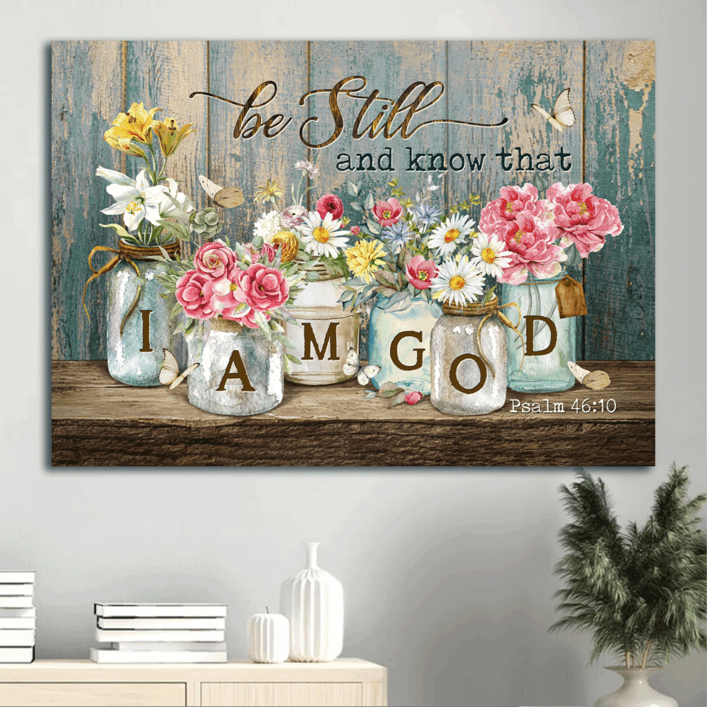 Jesus Landscape Poster Home Decor Gift – Flowers Poster Home Decor Gift for Christian – Be Still I Am God Jesus Landscape Poster Home Decor Gift – Flowers Poster Home Decor Gift for Christian – Be Still I Am God