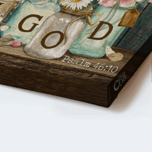 Jesus Landscape Poster Home Decor Gift - Flowers Poster Home Decor Gift for Christian - Be Still I Am God 1