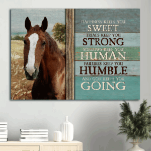 Christian Home Decor Gift: Jesus Landscape Poster with Beautiful Horse Painting on  Poster Home Decor Gift