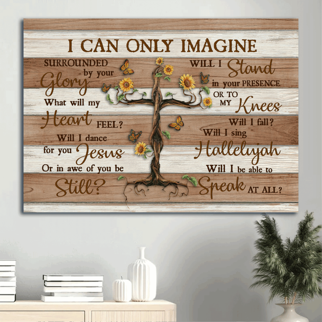 Christian Home Decor Gift: Jesus & Butterfly Landscape Poster – I Can Only Imagine Christian Home Decor Gift: Jesus & Butterfly Landscape Poster – I Can Only Imagine