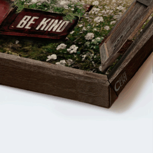 Christian Home Decor Gift: Jesus Landscape Poster - Dandelion Field & Ladybug Car 3