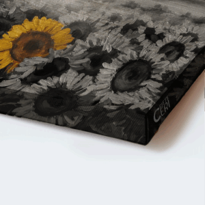 Jesus Landscape Poster Home Decor Gift Black & White Painting with Unique Sunflower & US Flag Christian Wall Art Print - Today I Choose Joy 1