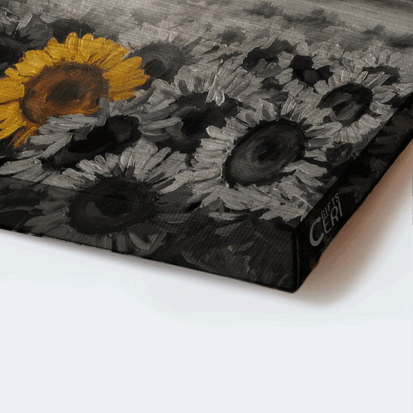 Jesus Landscape Poster Home Decor Gift Black & White Painting with Unique Sunflower & US Flag Christian Wall Art Print – Today I Choose Joy