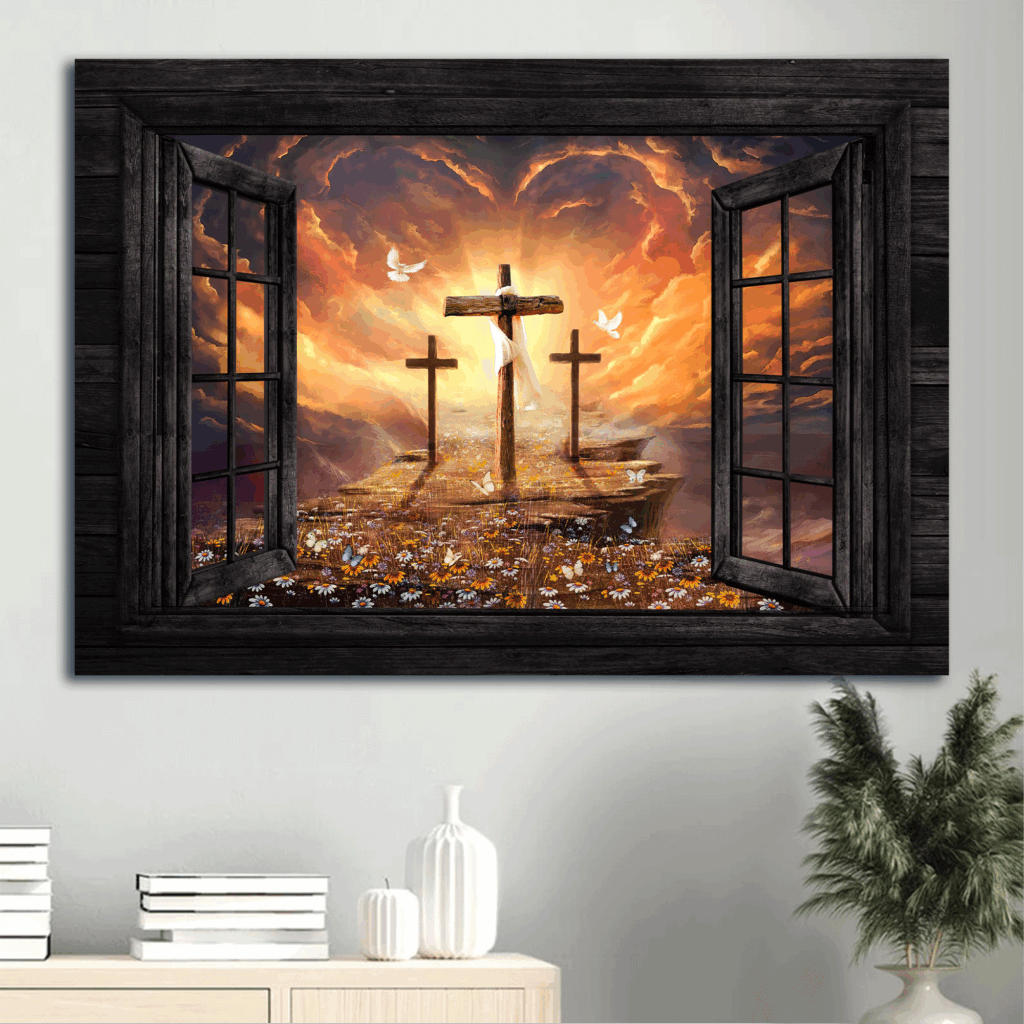 Sunset Jesus Landscape Poster in Black Frame – Christian Wall Art Gift Sunset Jesus Landscape Poster in Black Frame – Christian Wall Art Gift