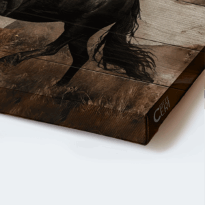Jesus Landscape Poster Home Decor Gift - Black Horse US Flag Dove Wooden Cross - Christian Faith Wall Art 1